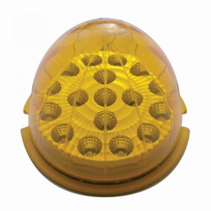 UP-39447 17 LED Watermelon Reflector Cab Light - Amber LED/Amber Lens