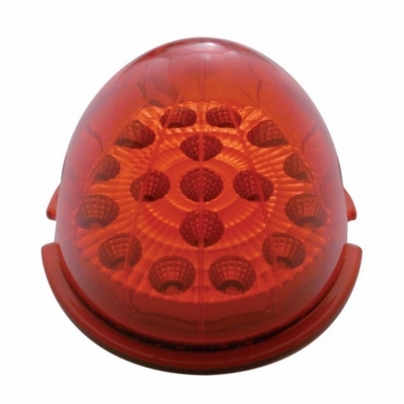 UP-39448 17 LED Watermelon Reflector Cab Light - Red LED/Red Lens