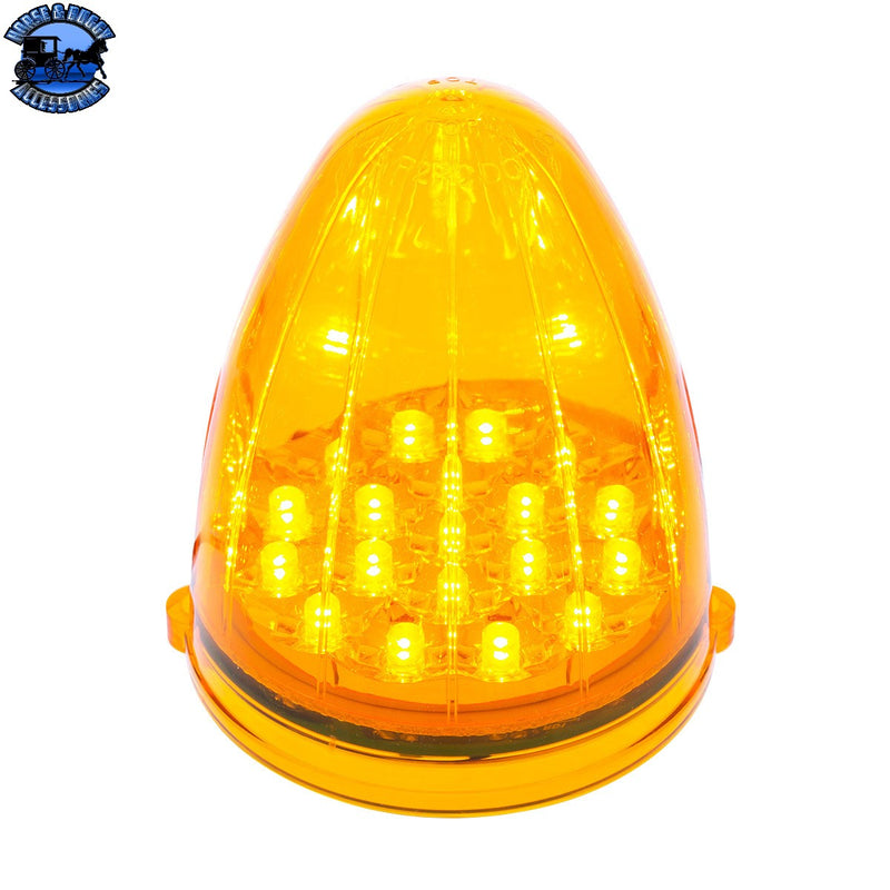 Luz de cabina estilo Grakon 1000 con reflector de 19 LED - LED ámbar/lente ámbar