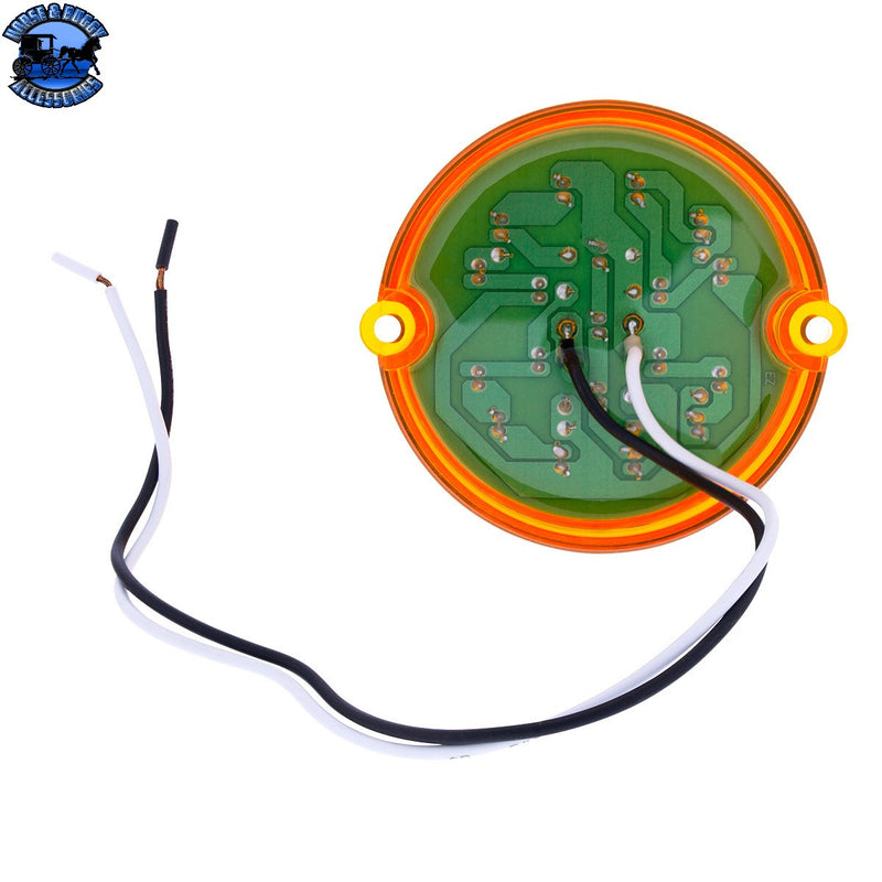 Luz de cabina estilo Grakon 1000 con reflector de 19 LED - LED ámbar/lente ámbar