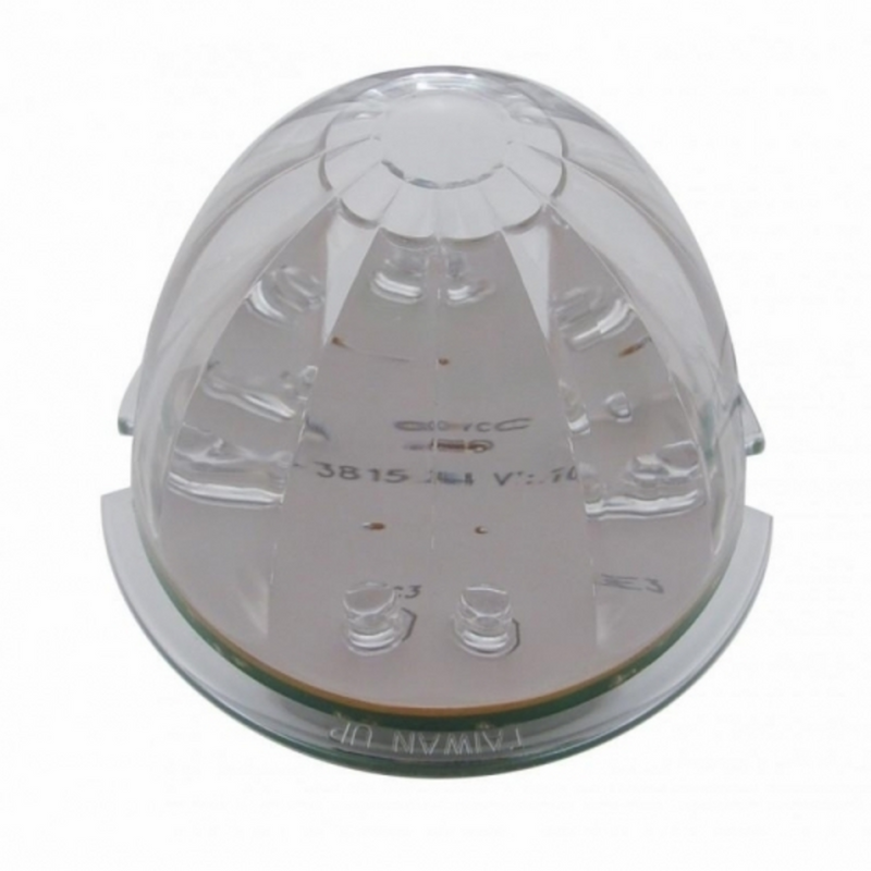 UP-39585 17 LED Watermelon Flush Mount Kit With Low Profile Bezel - Amber LED/Clear Lens