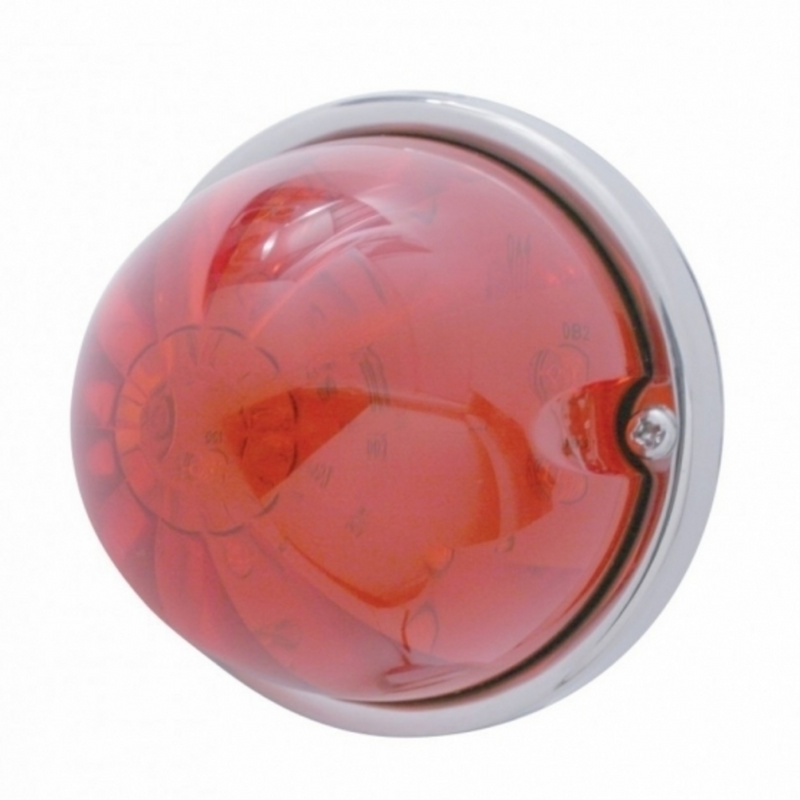 #39598 17 LED Watermelon Flush Mount Kit With Low Profile Bezel - Red LED/Red Lens