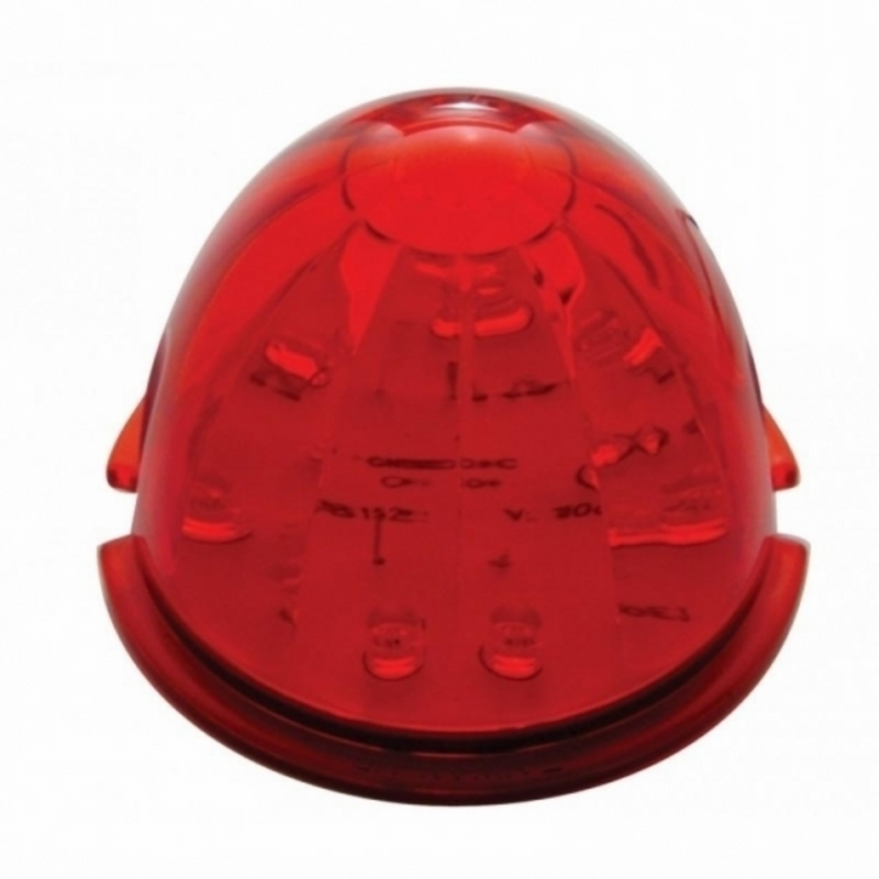 #39598 17 LED Watermelon Flush Mount Kit With Low Profile Bezel - Red LED/Red Lens