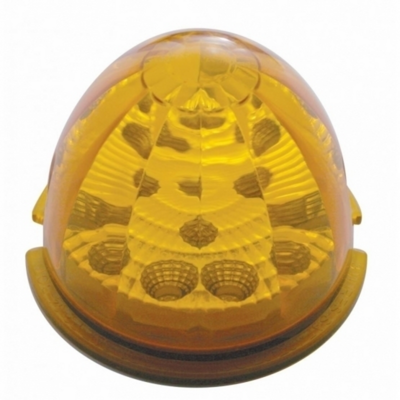 UP-39676 17 LED Reflector Watermelon Flush Mount Kit With Low Profile Bezel - Amber LED/Amber Lens
