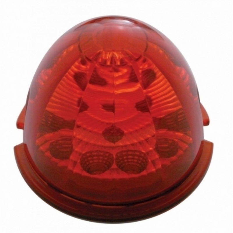 UP-39677 17 LED Reflector Watermelon Flush Mount Kit With Low Profile Bezel - Red LED/Red Lens