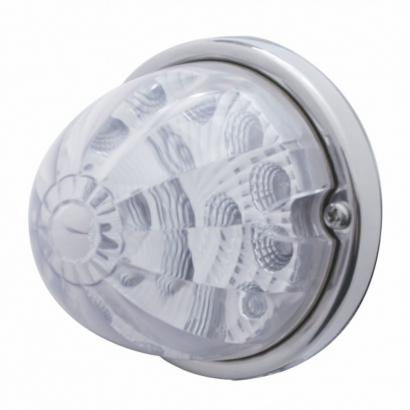 UP-39679 17 LED Reflector Watermelon Flush Mount Kit With Low Profile Bezel - Red LED/Clear Lens