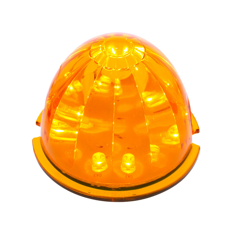 UP-39731B 17 LED Dual Function Watermelon Cab Light - Amber LED/Amber Lens (Bulk)