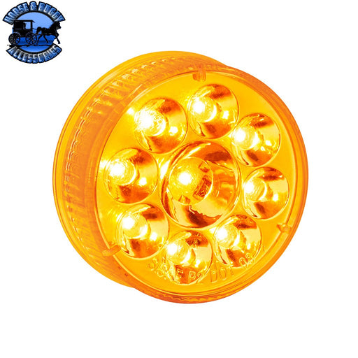 9 LED 2-1/2" ROUND PURE REFLECTOR LIGHT (CLEARANCE/MARKER) (Choose LED Color) (Choose Lens Color) MARKER & CLEARANCE Amber / Amber,Red / Red Gold