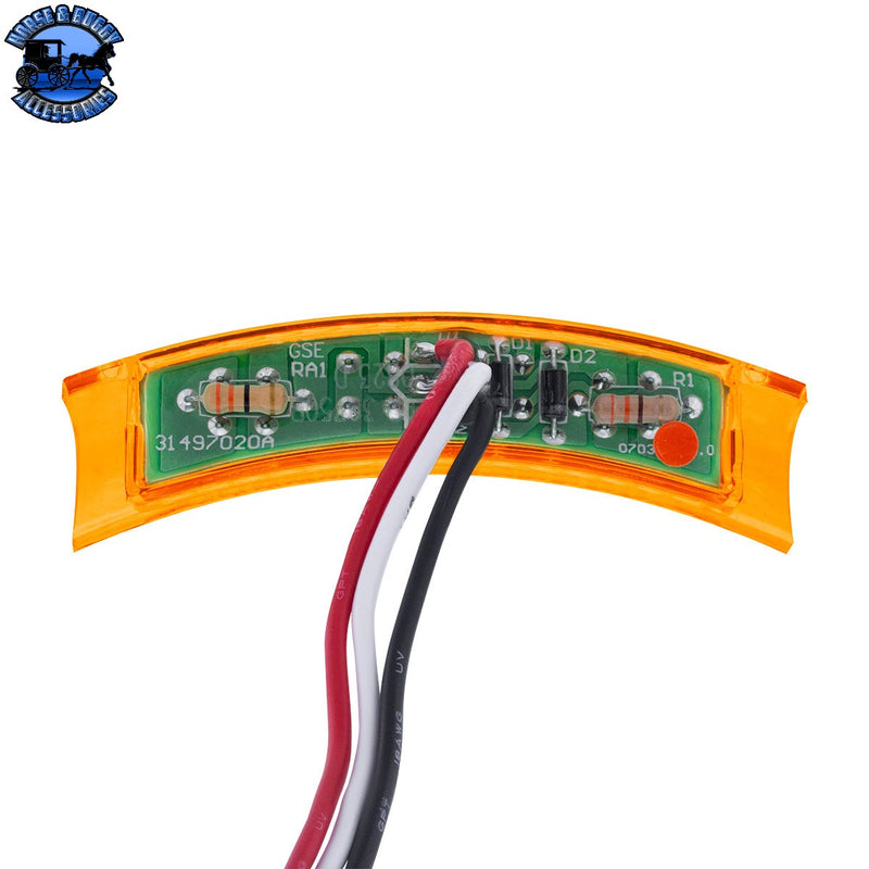 UP-39749B 4 LED Dual Function Headlight Turn Signal Light - Amber LED/Amber Lens (Bulk)