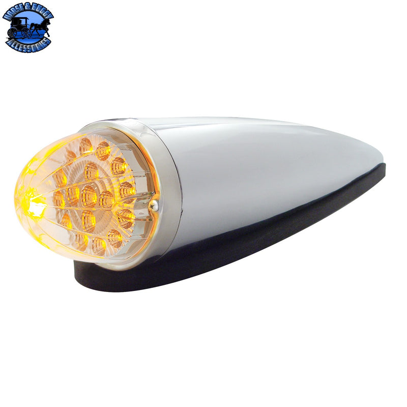 UP-39752 17 LED Dual Function Watermelon Clear Reflector Cab Light Kit - Amber LED/Clear Lens