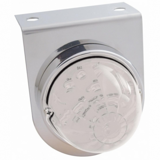 UP-39788 Stainless Light Bracket With 17 LED Dual Function Watermelon Lights - Amber LED/Clear Lens