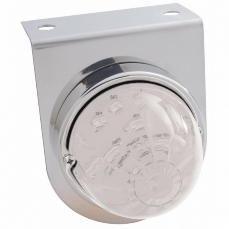 UP-39789 Stainless Light Bracket With 17 LED Dual Function Watermelon Lights - Red LED/Clear Lens