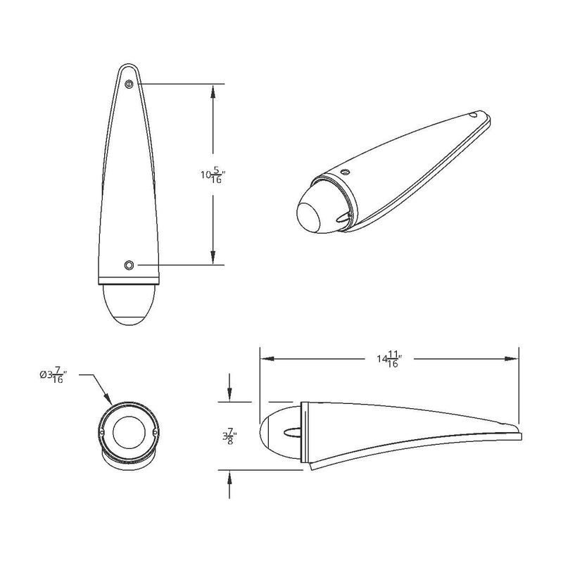 Kit de luces de cabina Grakon 1000 tipo bala, 19 LED, color sandía, LED ámbar/lente transparente