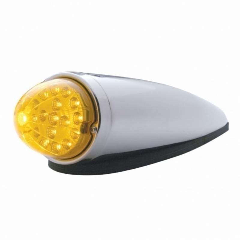 UP-39828 17 LED Dual Function Watermelon Clear Reflector Cab Light Kit With Die-Cast Housing -Amber LED & Lens