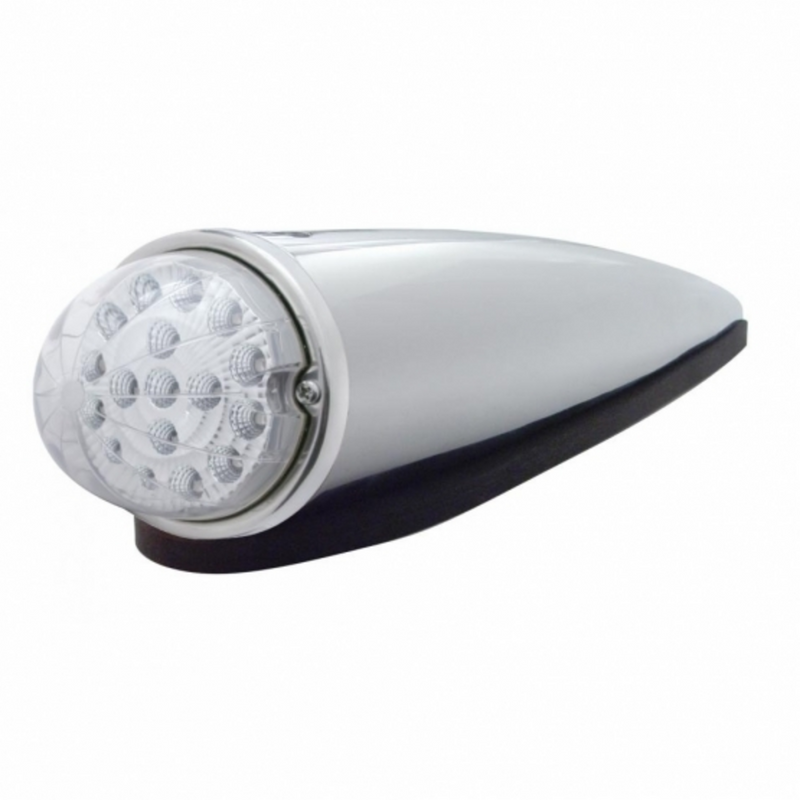 UP-39829 17 LED Dual Function Watermelon Clear Reflector Cab Light Kit With Die Cast Housing -Amber LED/Clear Lens