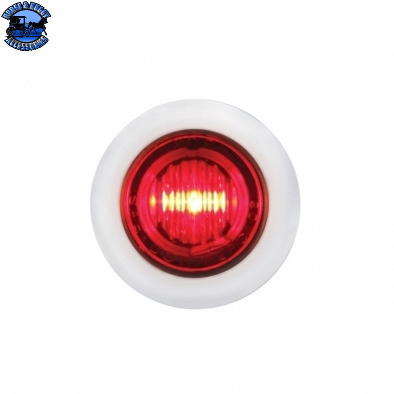 UP-39933 3 LED Mini Light With Bezel (Clearance/Marker) - Red LED/Red Lens