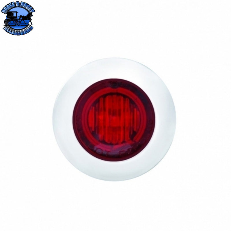 UP-39933 3 LED Mini Light With Bezel (Clearance/Marker) - Red LED/Red Lens