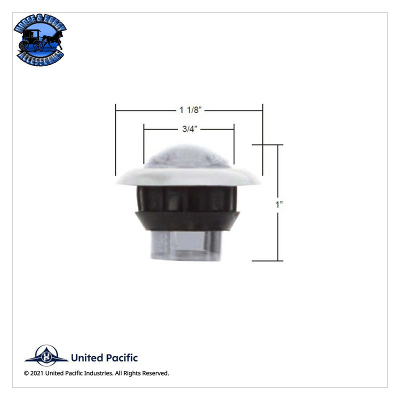 UP-39933 3 LED Mini Light With Bezel (Clearance/Marker) - Red LED/Red Lens