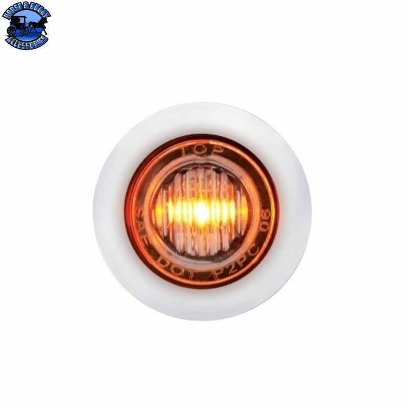 UP-39932 3 LED Mini Light With Bezel (Clearance/Marker) - Amber LED/Amber Lens