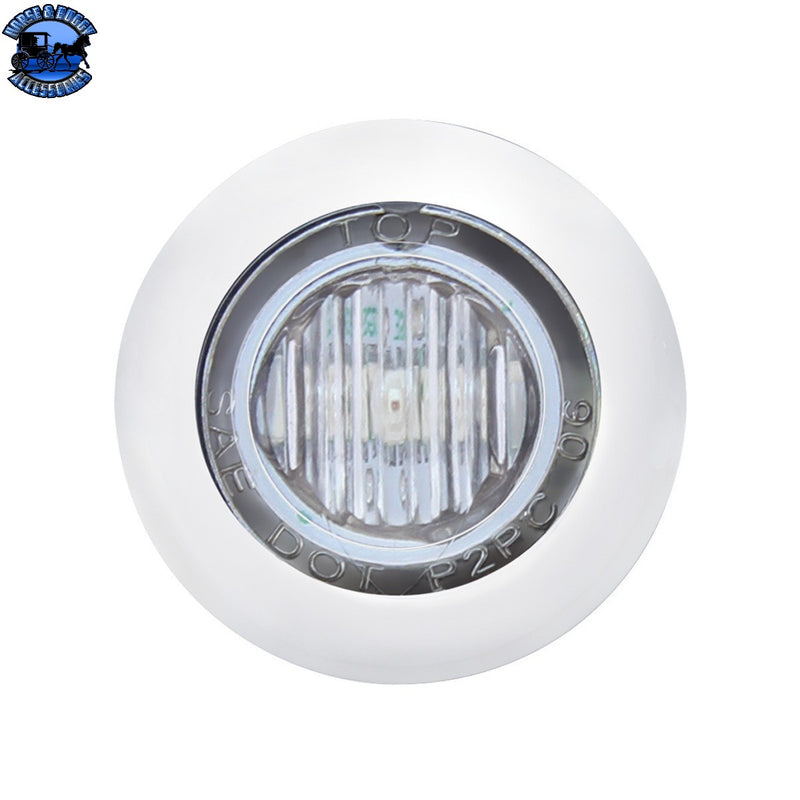 UP-39935 3 LED Mini Light With Bezel (Clearance/Marker) - Red LED/Clear Lens