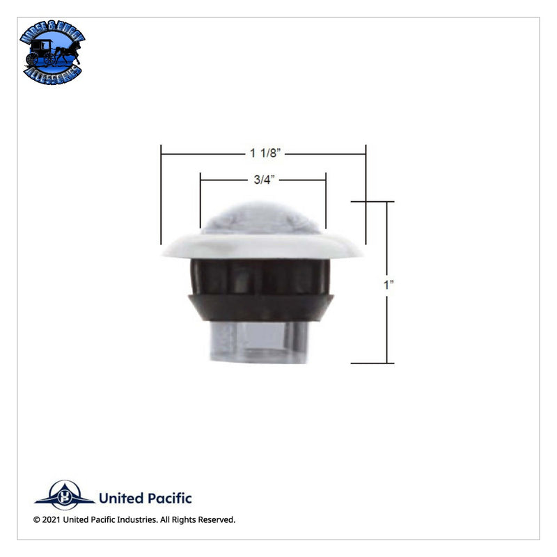 UP-39935 3 LED Mini Light With Bezel (Clearance/Marker) - Red LED/Clear Lens