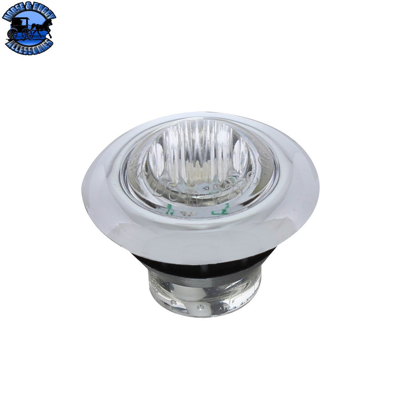 UP-39936 3 LED Mini Light With Bezel (Clearance/Marker) - Blue LED/Clear Lens