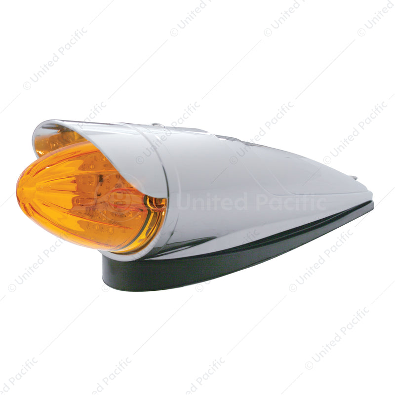 Kit de luces de cabina Grakon 1000 de 19 LED color sandía con visera - LED ámbar/lente ámbar