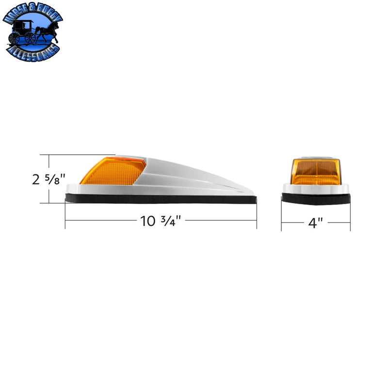 UP-39983 8 LED Roof Cab Light For 2013-2021 Kenworth T680/T880 -Amber LED/Amber Lens
