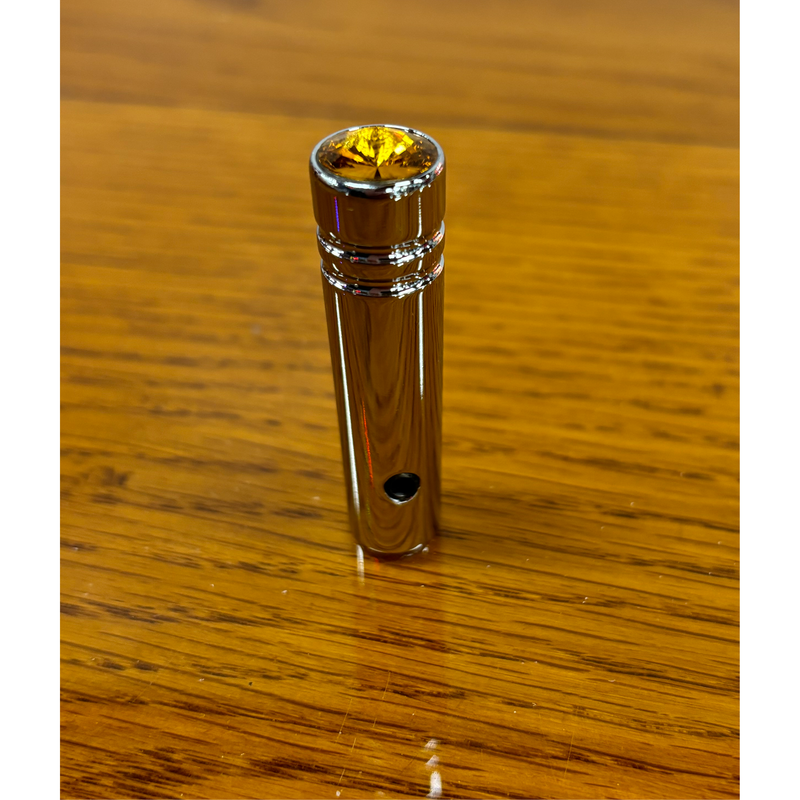 92890 1-7/8" CR. ALUM. SWITCH EXTEN. W/AMBER CRYSTAL FOR PETERBILT TOGGLE SWITCH Dark Goldenrod