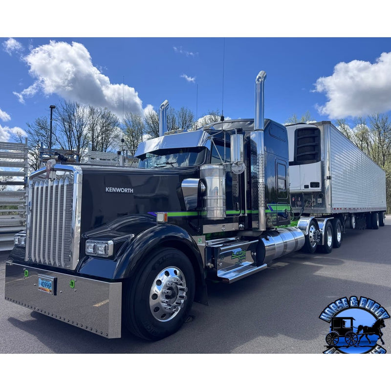 Kenworth w900L 2018 newer (Choose cab and year style) 50"-45" DPF and battery stepbox covers