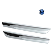 CHROME PLASTIC DOOR GRAB HANDLE COVERS FOR 2018-2023 FREIGHTLINER CASCADIA (PAIR) #42448 DOOR HANDLE Gray