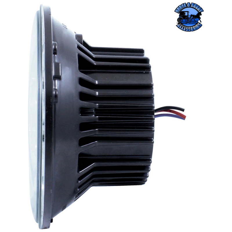 ULTRALIT - 11 High Power LED 7" Crystal Headlight - Chrome #31355 LED Headlight Dark Slate Gray