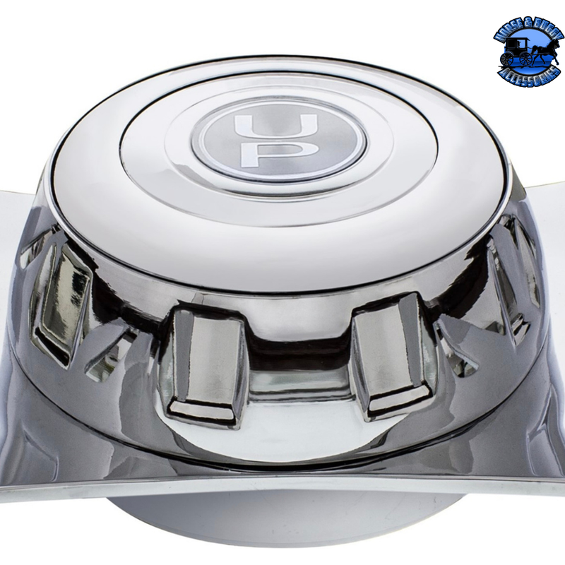 18" SKULL STEERING WHEEL WITH HUB & HORN BUTTON KIT FOR PETERBILT (2003+) & KENWORTH (2003+) #88184 steering wheel Light Gray