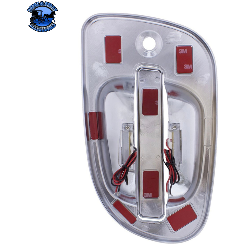 6 WHITE LED CHROME DOOR HANDLE COVER FOR FREIGHTLINER (Choose Side) LED DOOR HANDLE COVER Driver's Side,Passenger's Side Gray