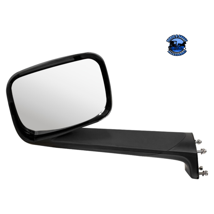 Dark Slate Gray CHROME HOOD MIRROR ASSEMBLY W/ SEQUENTIAL LED LIGHTS FOR 2018-2024 FREIGHTLINER CASCADIA - HEATED (Choose Side) Mirror Driver's Side,Passenger's Side