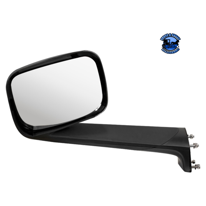 LEAVAN Pair Of Chrome Heated Hood Mirrors For Freightliner Cascadia 2018+ - Left & Right Side - Black & Chrome