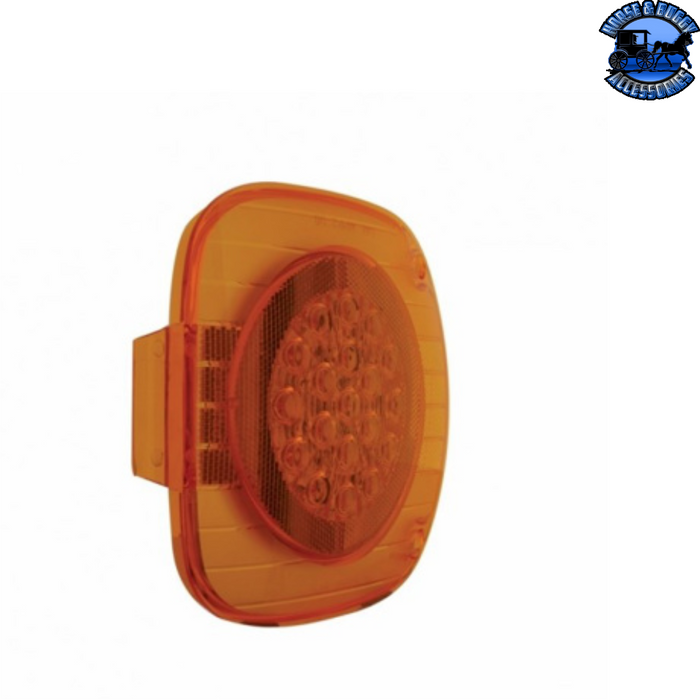 Sienna 22 LED Turn Signal Light With Reflector For 1996-2010 Freightliner Century - Amber LED/Amber Lens #36769 LED TURN SIGNAL