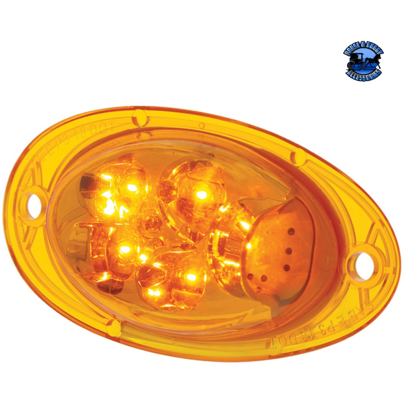 5 LED TURN SIGNAL LIGHT FOR 2008-2017 FREIGHTLINER CASCADIA - SLOPE LENS #36809 TURN SIGNAL Goldenrod