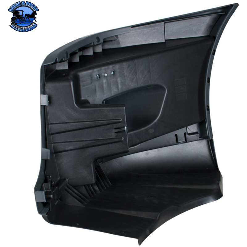 BUMPER END ASSEMBLY WITH FOG LIGHT HOLE FOR 2008-2017 FREIGHTLINER CASCADIA (Choose Side) Bumper with Fog Light Driver's Side,Passenger's Side Dark Slate Gray