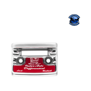 CHROME PLASTIC AXLE/DIFFERENTIAL SWITCH GUARD WITH GLOSSY STICKER FOR 1990-2010 FREIGHTLINER CLASSIC (Choose Color) Axle/Differential Switch Guard Red Light Gray