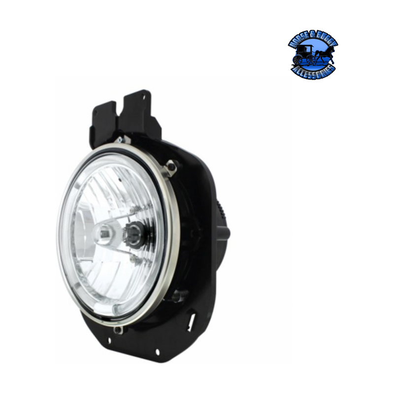 Crystal Headlight With Amber LED Halo Ring For 1996-2005 Freightliner Century #31281 Crystal Headlight Dark Slate Gray