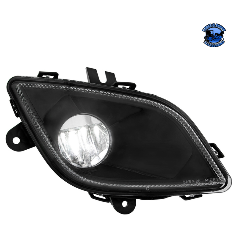 SINGLE LED FOG LIGHT FOR 2018-2024 FREIGHTLINER CASCADIA - COMPETITION SERIES (Choose Color) (Choose Side) Headlight Black / Passenger's Side Black