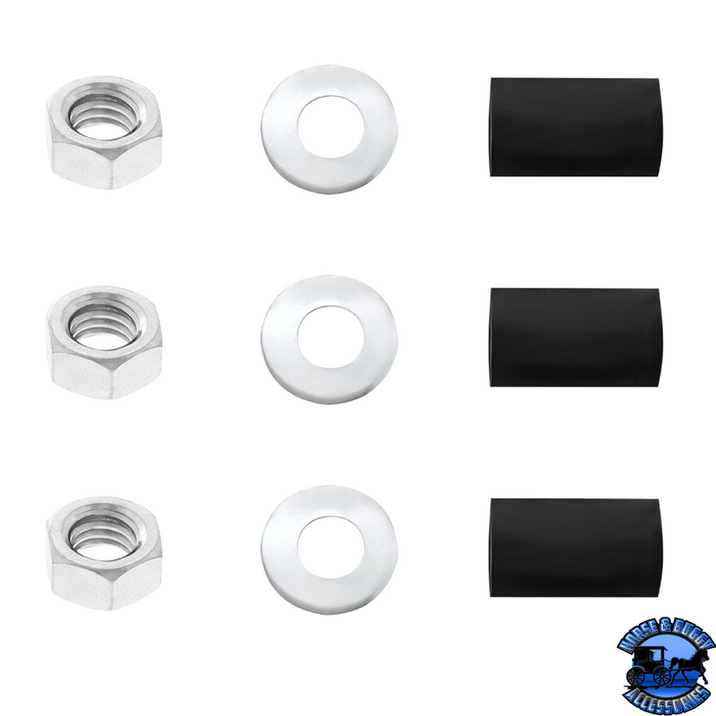 4" X 24" Chrome Standard Bottom Mud Flap Plate - Welded Stud #10411