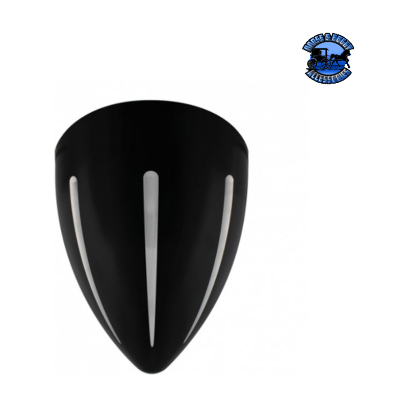 Black "Billet" Style Groove Headlight H6024 Bulb #32664 HEADLIGHT Black