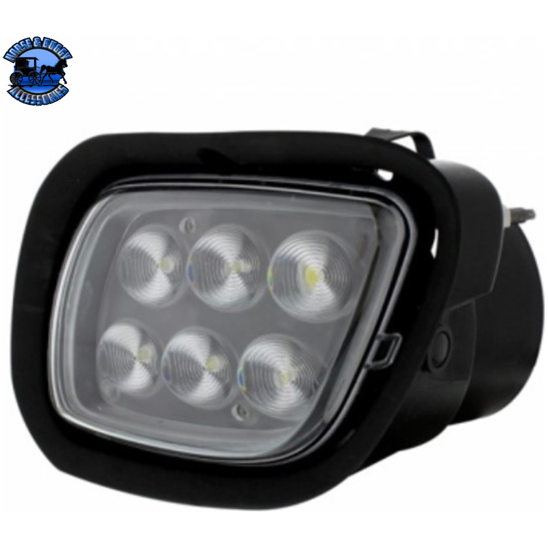 6 LED FOG LIGHT FOR 2008-2017 FREIGHTLINER CASCADIA - COMPETITION SERIES (CHOOSE SIDE) LED FOG LIGHT Driver's Side,Passenger's Side Black