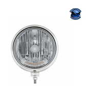 GUIDE 682-C STYLE HEADLIGHT H4 BULB WITH 6 AMBER LED (Choose Color) HEADLIGHT Stainless,Chrome,Black Dark Gray