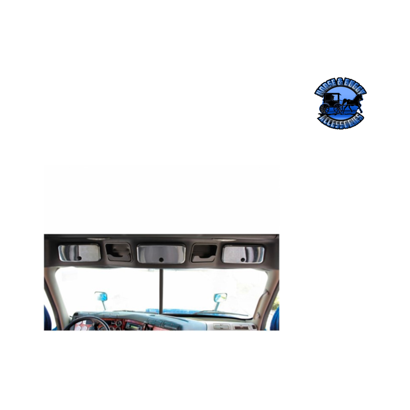 Chrome Plastic Upper Side Storage Door Cover For 2007-2018 Freightliner Cascadia #42344 Storage Cover Dark Slate Gray