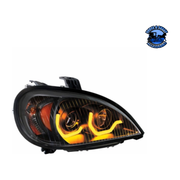 PROJECTION HEADLIGHT WITH DUAL FUNCTION LIGHT BAR FOR 2001-2020 FREIGHTLINER COLUMBIA (Choose Color) (Choose Side) HEADLIGHT Black / Passenger's Side Black