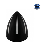 Black "Billet" Style Groove Headlight With Visor 11 LED Bulb - Chrome #32689 HEADLIGHT Black