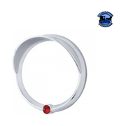 SIGNATURE SERIES SPEED/TACHOMETER GAUGE BEZEL WITH VISOR & COLOR CRYSTAL FOR FREIGHTLINER (Choose Color) Speed/Tachometer Gauge Bezel Red Light Gray